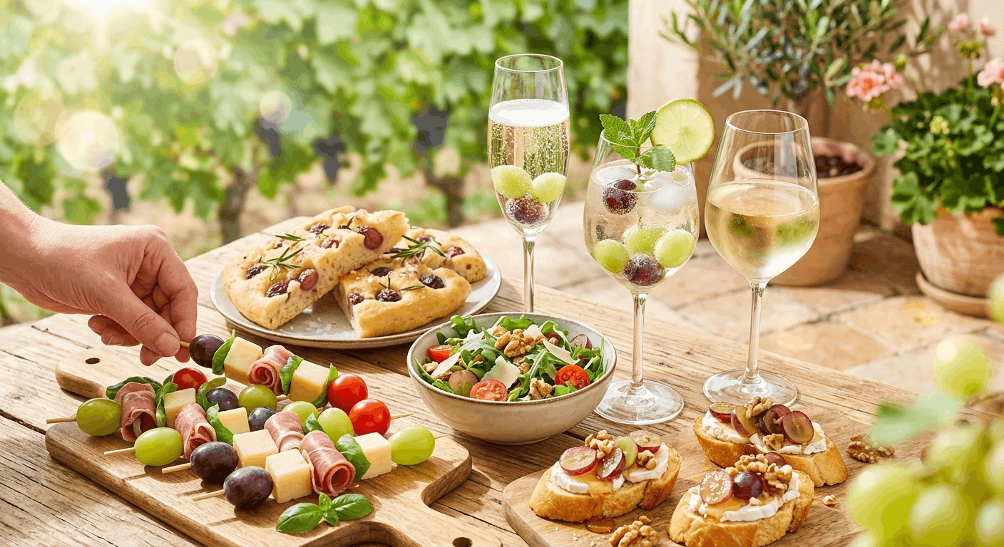 Uva nell'aperitivo
